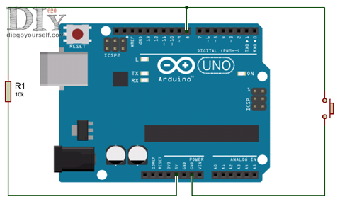 Montage d'un bouton en pull-up