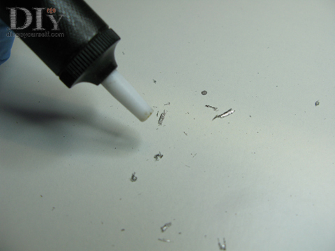 Débris dans la pompe à dessouder