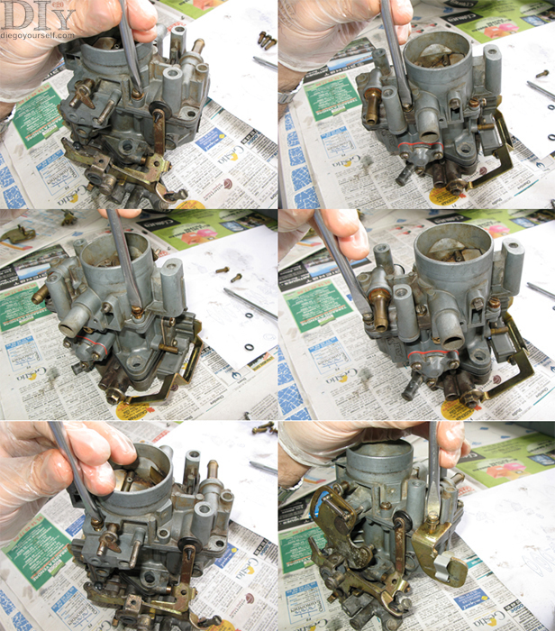 Carburateur Solex 32BIS Serrage du couvercle