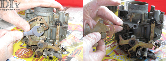 Carburateur Solex 32BIS Commande du starter