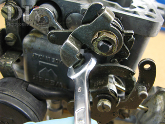 Carburateur Weber 32 DRT réglage de l'ouverture initiale du papillon, ralenti accéléré, starter