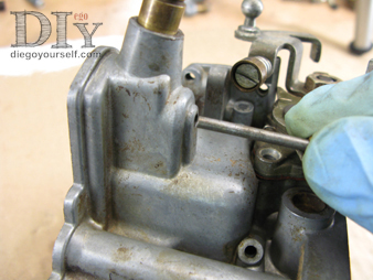 Carburateur Weber 32 DRT tige réglable de commande du clapet de dégazage