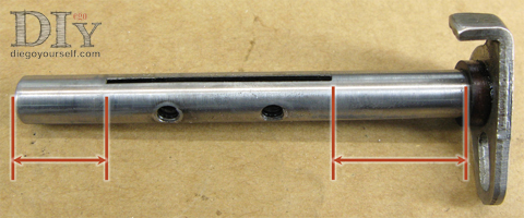 Carburateur Weber 32 DRT zones à ponçer sur l'axe du deuxième corps