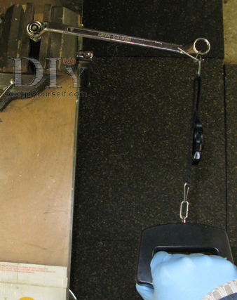 Couple de serrage : montage sur une clé à œil