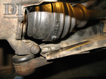 Repose du porte-fusée : rotule de suspension