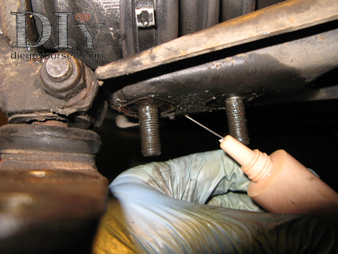 Repose du porte-fusée : rotule de suspension