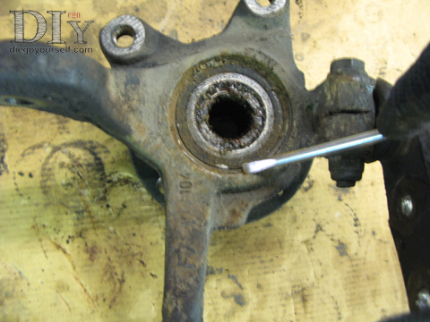 Roulement : circlip de rétention