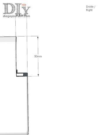 Découpes à faire à droite