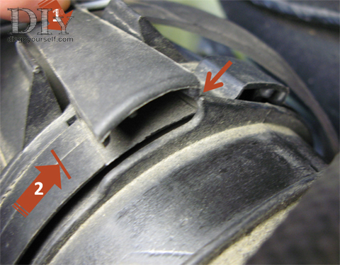 Dépose du filtre à air